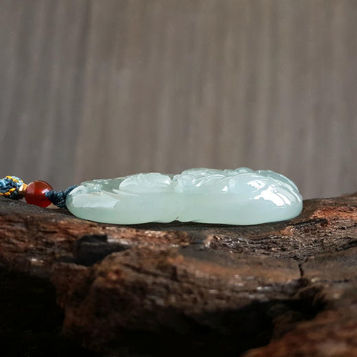 【天然正品】A货翡翠天然无杂裂冰种观音造型翡翠（平安、吉祥）吊坠项链50.0*29.4*8.9MM（皆取最大值）中性款 特价：1880！060525NJM10 商品图5