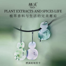 栖溪秘境香卡  家用室内挂件持久留香 雪浸山茶/晚风白茶/北境雪松 2片装