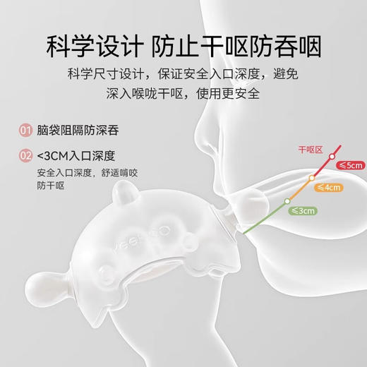 【5F】YEEHOO英氏 蘑菇牙胶婴儿6个月以上 宝宝防吃手磨牙硅胶玩具可水煮安抚牙胶 黄色【无异味.防尘不粘毛】防尘收纳盒 商品图2