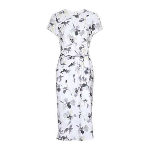 【古典水墨晕染印花】EITIE爱特爱新中式收腰连衣裙2025夏季新款B2507660 商品图5