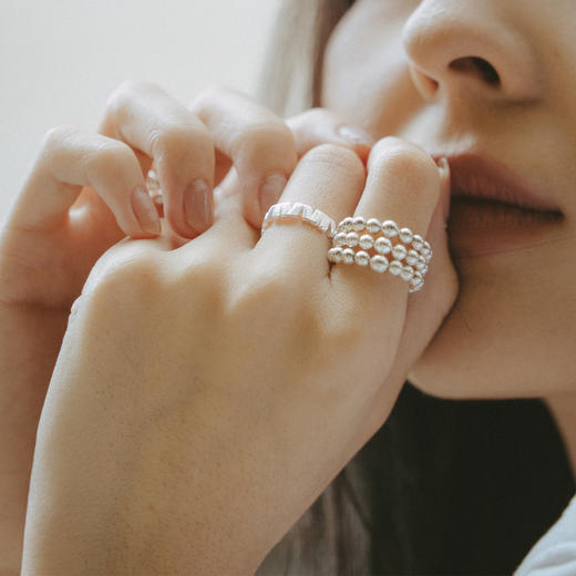 【李雪琴同款】alodia.co 品牌直发 玄珠月影戒指 925银开口可调节时髦优雅百搭 商品图1