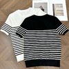 【à perles】文艺经典纯棉条纹圆领T恤 商品缩略图3