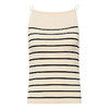【2件9折】【Petit Bari】简约条纹一字肩针织吊带上衣 商品缩略图1