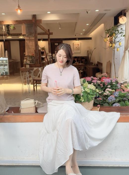 火桐hooton 云卷云舒 天丝亚麻松紧腰半裙20308373+20308370 商品图1