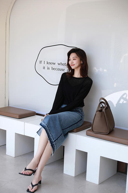 火桐hooton纯色薄款长袖羊毛T（T142） 商品图4