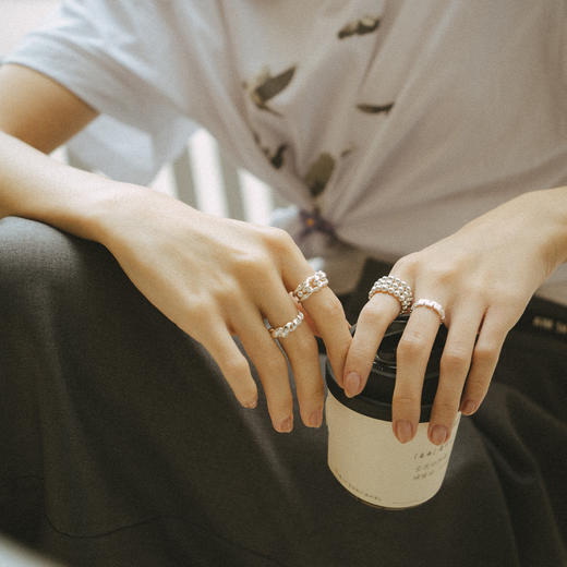 【李雪琴同款】alodia.co 品牌直发 玄珠月影戒指 925银开口可调节时髦优雅百搭 商品图6