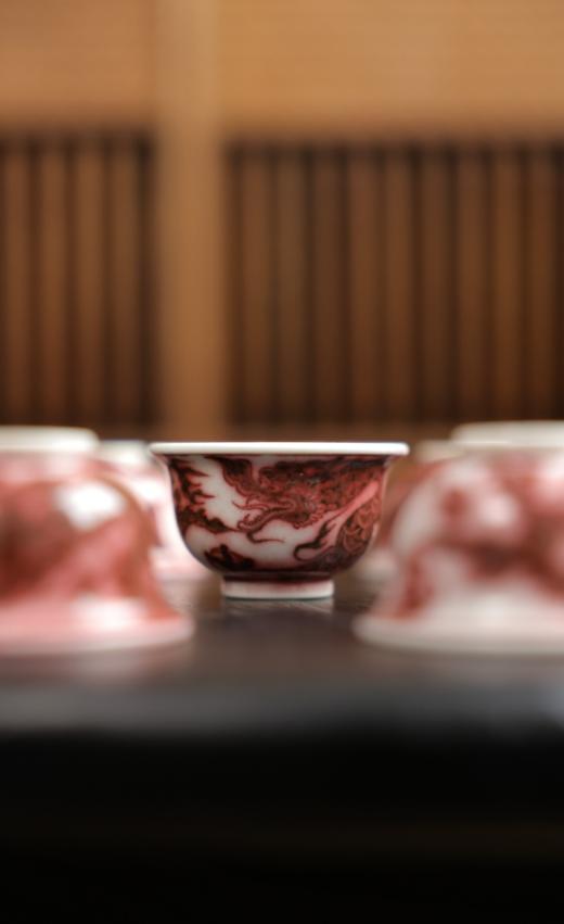 【元岚堂】元龙釉里红迷你压手杯满容约50cc 商品图0