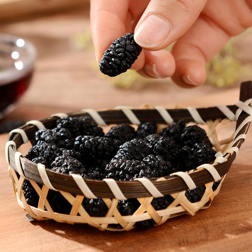 甘之颐 桑葚干250g 精品优质黑桑甚大果泡水茶搭枸杞花素青免洗无沙 商品图3