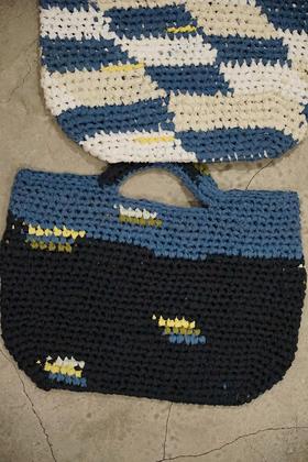 MAKU textiles｜手工钩针迷你托特包(NICO/INDIGO)