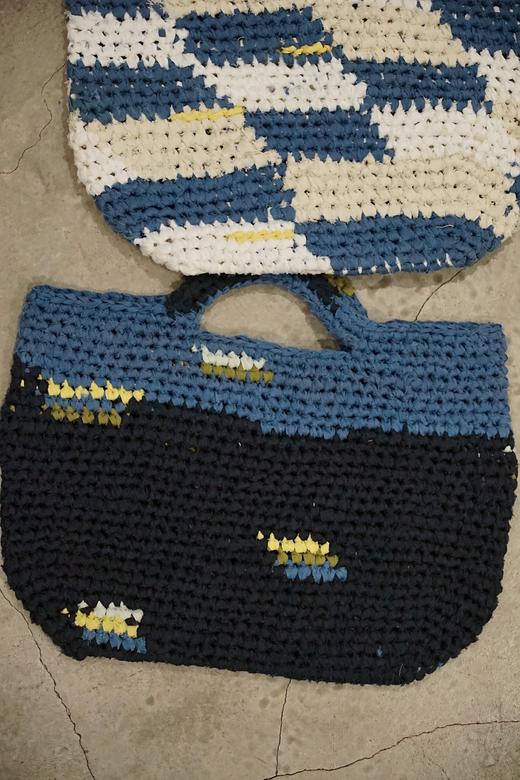 MAKU textiles｜手工钩针迷你托特包(NICO/INDIGO) 商品图0