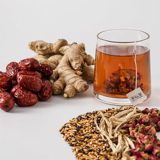 茶秘密七色炒米姜枣茶 105g/袋（7g*15包）柴火炒制 冲泡饮用茶 商品图3