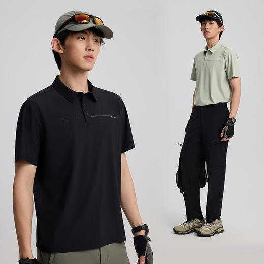 tectop/探拓户外男士运动速干短袖POLO衫夏季休闲T恤凉感防晒上衣 商品图2