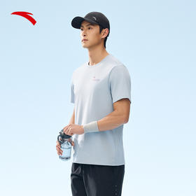 安踏凉感针织短袖男装夏季新款健身跑步t恤薄款运动上衣152527158
