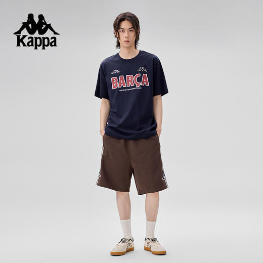 Kappa卡帕背靠背运动短袖男2025夏季新款宽松纯棉t恤休闲半袖上衣K0F32TD08 商品图4