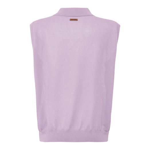 【2件9折】【Petit Bari】(多色)POLO领莱赛尔亚麻无袖针织上衣 商品图8