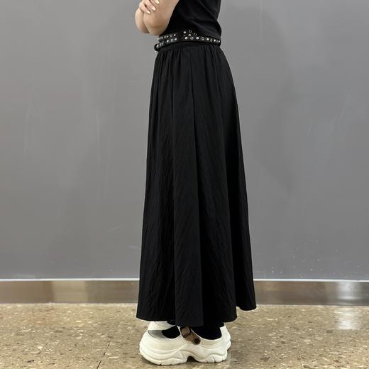 （无金属皮带）NC压褶中长半裙50419（黑）夏季152540040321 商品图2