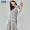NUTS夏季新品V领碎花时尚优雅气质显瘦短袖连衣裙326101403B 商品缩略图3