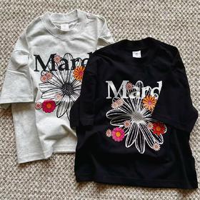 2025夏季亲子装MD印花同学！小雏菊腊肠狗休闲圆领纯棉宽大oversize短袖！