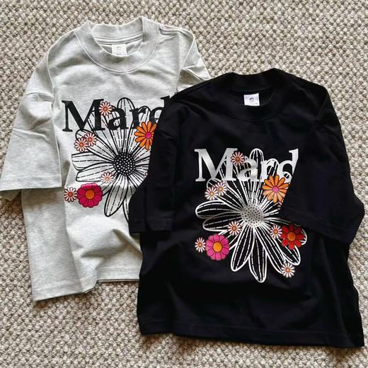 2025夏季亲子装MD印花同学！小雏菊腊肠狗休闲圆领纯棉宽大oversize短袖！ 商品图0