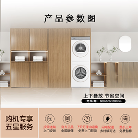 【中子·融朗】卡萨帝中子融朗 10公斤滚筒洗衣机全自动+月光宝盒超薄全嵌 CZ B10LWS10YTGWCU1