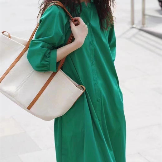 Jurliedi茱莉缇 | 祖母绿泡泡袖连衣裙 商品图3