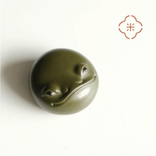 米马杂货 宜兴绿泥金蟾 杯垫盖置手把件茶宠 无用的丑东西 商品图4