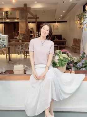 火桐hooton 云卷云舒 天丝亚麻松紧腰半裙20308373+20308370