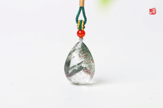 【碧隐】绿幽灵水晶吊坠 配精美挂绳 商品图1