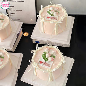 【520限定】郁金香花语蛋糕 写满未言说的心动，愿与你岁岁年年，共赴花语之约