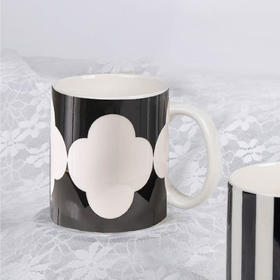罗莱礼品精典黑白陶瓷马克对杯