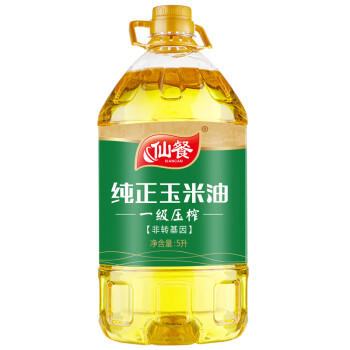 仙餐牌食用油 非转基因 一级压榨玉米油5L /粮油调味 /食用油 /玉米油 商品图0