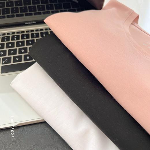 老米优品🎈 3-5天！品质nice，无拘束的体验感！《情侣款💏简约丝光棉纯色宽松tee 》垂感，丝滑，凉爽，不挑人 ！T250516B 商品图6