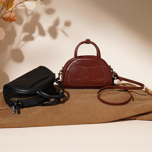 【预售3天】2025新款潮复古小方包百搭单肩斜挎手提包YN3563 商品图2