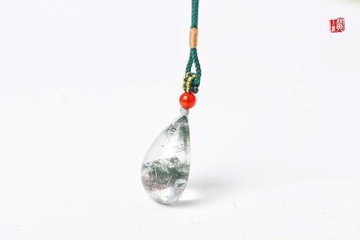【碧隐】绿幽灵水晶吊坠 配精美挂绳 商品图3