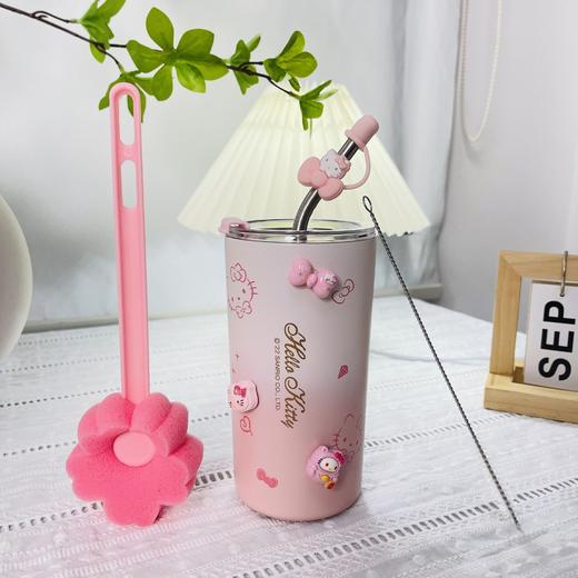 【美好的一天，从喝水开始！】可爱hellokitty保温杯 高颜值316不锈钢 大容量网红爆款 保冷吸管杯-QQ 商品图7