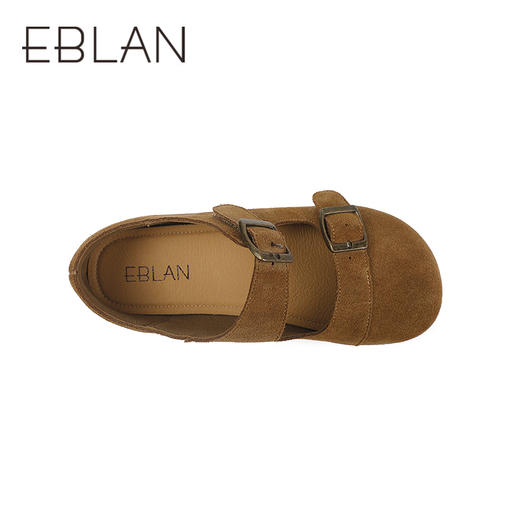 伊伴秋季懒人勃肯牛绒鞋面手感细腻柔软单鞋B25431910 商品图2