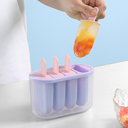 【雪糕模具】美丽雅雪糕盒 冰格冰块模具家用食品冰棍冰棒冰淇淋冻冰糕自制冰盒级双层冰糕盒（颜色随机） 商品图1
