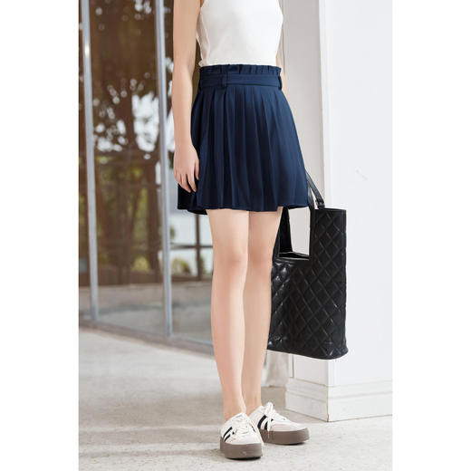 剩S/M/L/XL 气质百褶裙 2025夏季时尚高腰A字裙显瘦百搭半裙2645 商品图1