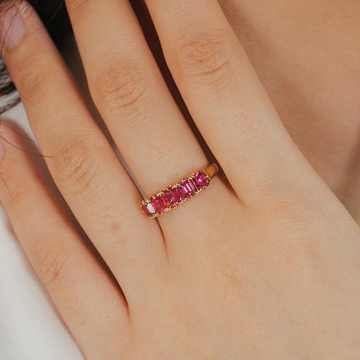 【高级珠宝】绮梦系列 | 鎏金涟漪粉宝戒指 商品图1