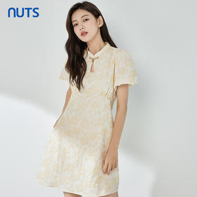 NUTS夏季新品时尚优雅气质设计感显瘦清新短袖连衣裙326101372