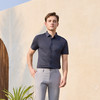 半身缘男装 夏季精致胸标透气弹力华夫格POLO衫252112M01012142 商品缩略图0