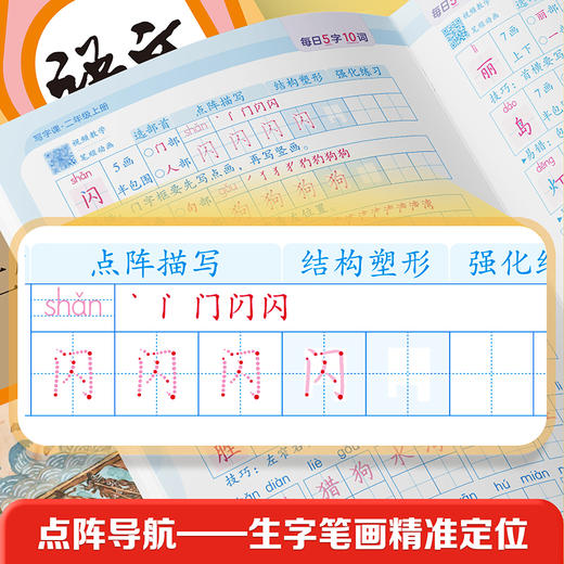 【6-12岁】《写字课·点阵同步练字帖》1-6年级上册单本 商品图4