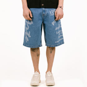 Arte ARTE PRINT SHORTS 印花宽松直筒牛仔短裤