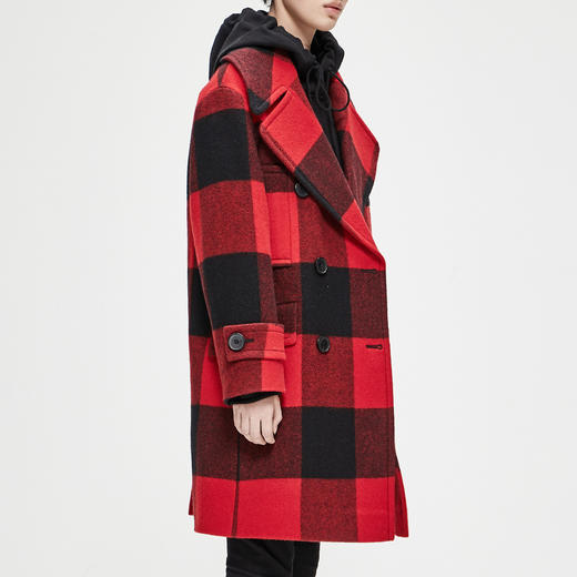 6941078099654 MO&Co.秋冬复古格纹翻领外套女 商品图3