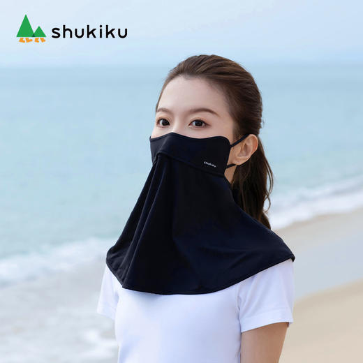 shukiku 成人 防晒面罩 黑色 均码 商品图1