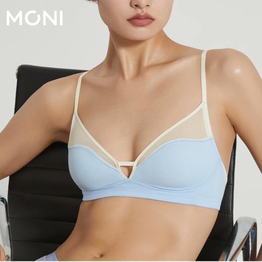 「留白」莫妮MONI轻奢简约舒适无钢圈内衣无痕小胸性感真丝文胸 商品图1