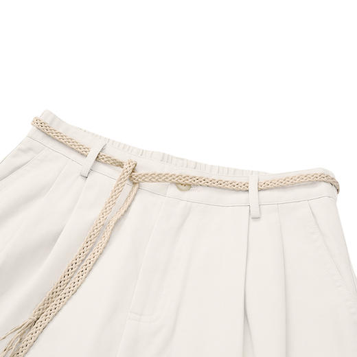 【2件9折】【Petit Bari】(多色)直筒八分休闲裤（附腰绳） 商品图4