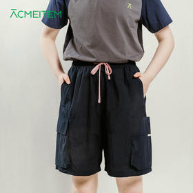【出游季特惠】ACMEITEM爱棵米 户外情侣大容量口袋短裤系绳休闲裤子男女GAG3220942C