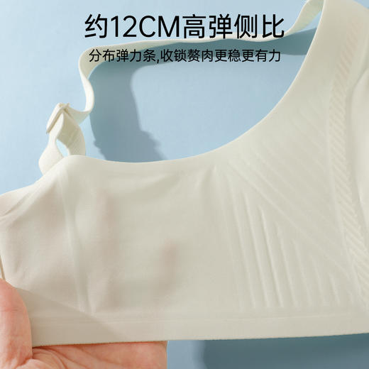【298选3】A1-【A-C杯】【超薄凉感兔耳洞洞杯】夏季薄款大胸显小无痕内衣女防凸点文胸罩  玉白花清【小胸-光面】 商品图8