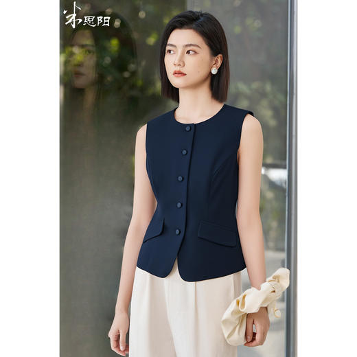 通勤马夹外套 2026春季时尚高级感极简显瘦百搭无袖马夹2644 商品图1